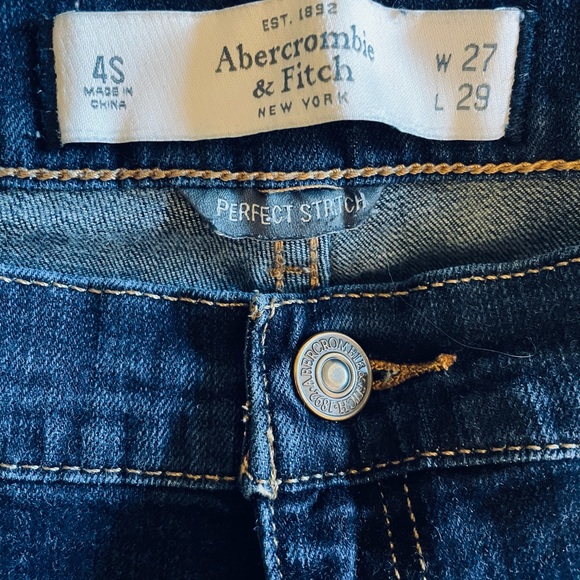 Abercrombie & Fitch Sz:4/27 Perfect Stretch Blue Jeans - Picture 2 of 5